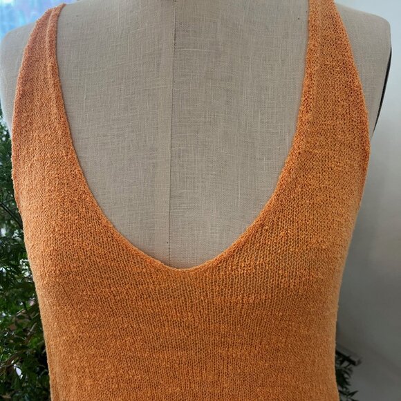 Free People FP Beach Women's Orange Boucle Sweater Tank Size Small - Picture 4 of 7